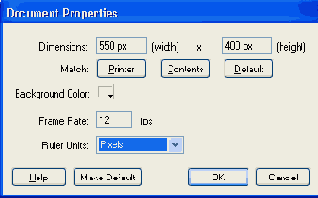 Диалоговое окно Document Properties