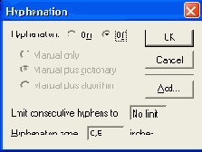 
 Hyphenation